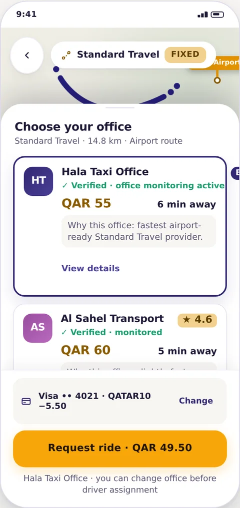 Fleet Ride transport office marketplace